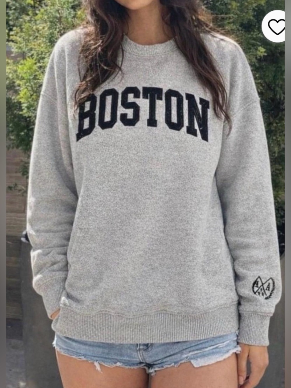 New York Popular “Boston” Gray Crewneck!